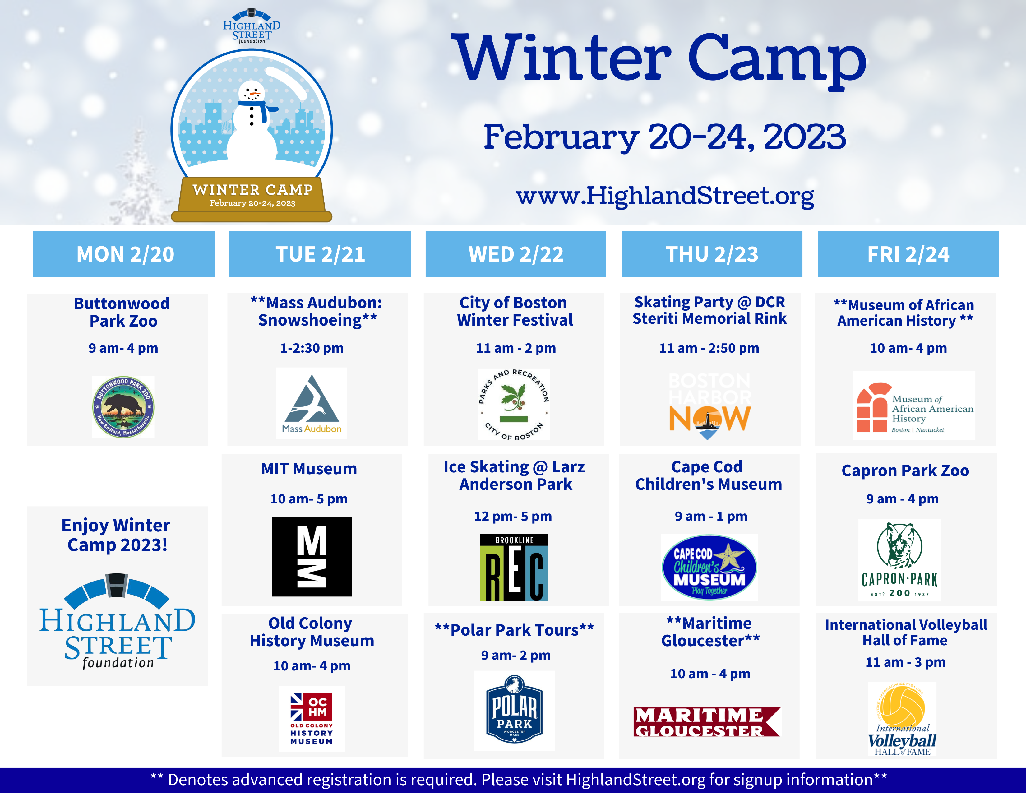 Winter Camp Highland Street Foundation